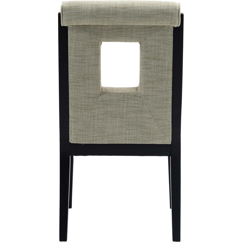 Bowery Hill Contemporary Green Linen Textured Dining Side Chair (Set of 2)