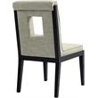 Bowery Hill Contemporary Green Linen Textured Dining Side Chair (Set of 2)