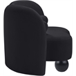 Bowery Hill Contemporary Solid Wood Frame Rich Black Durable Velvet Chair
