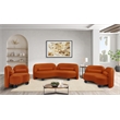 Bowery Hill Contemporary Solid Wood Frame Rich Cognac Durable Velvet Chair