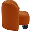 Bowery Hill Contemporary Solid Wood Frame Rich Cognac Durable Velvet Chair