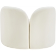 Bowery Hill Contemporary Solid Wood Frame Rich Cream Durable Velvet Chair