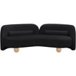 Bowery Hill Contemporary Solid Wood Frame Rich Black Durable Velvet Sofa