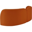 Bowery Hill Contemporary Solid Wood Frame Rich Cognac Durable Velvet Sofa
