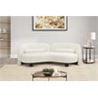 Bowery Hill Contemporary Solid Wood Frame Rich Cream Durable Velvet Sofa