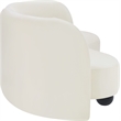Bowery Hill Contemporary Solid Wood Frame Rich Cream Durable Velvet Sofa