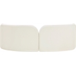 Bowery Hill Contemporary Solid Wood Frame Rich Cream Durable Velvet Sofa