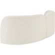 Bowery Hill Contemporary Solid Wood Frame Rich Cream Durable Velvet Sofa
