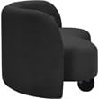 Bowery Hill Contemporary Solid Wood Frame Rich Black Boucle Fabric Sofa