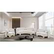 Bowery Hill Contemporary Solid Wood Frame Rich Cream Boucle Fabric Sofa