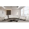 Bowery Hill Contemporary Solid Wood Frame Rich Cream Boucle Fabric Sofa