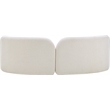 Bowery Hill Contemporary Solid Wood Frame Rich Cream Boucle Fabric Sofa