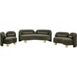 Bowery Hill Contemporary Solid Wood Frame Rich Olive Boucle Fabric Sofa