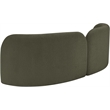 Bowery Hill Contemporary Solid Wood Frame Rich Olive Boucle Fabric Sofa
