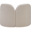 Bowery Hill Contemporary Solid Wood Frame Soft Beige Chenille Fabric Chair
