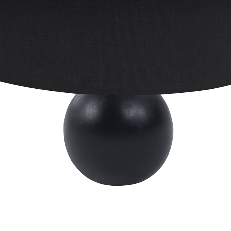 Bowery Hill Contemporary Solid Wood Frame Soft Black Chenille Fabric Chair