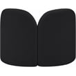 Bowery Hill Contemporary Solid Wood Frame Soft Black Chenille Fabric Chair