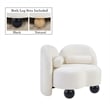 Bowery Hill Contemporary Solid Wood Frame Soft Cream Chenille Fabric Chair