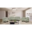Bowery Hill Contemporary Solid Wood Frame Soft Mint Chenille Fabric Chair