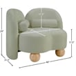 Bowery Hill Contemporary Solid Wood Frame Soft Mint Chenille Fabric Chair