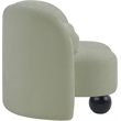 Bowery Hill Contemporary Solid Wood Frame Soft Mint Chenille Fabric Chair
