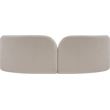 Bowery Hill Contemporary Solid Wood Frame Soft Beige Chenille Fabric Sofa