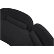 Bowery Hill Contemporary Solid Wood Frame Soft Black Chenille Fabric Sofa