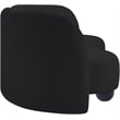 Bowery Hill Contemporary Solid Wood Frame Soft Black Chenille Fabric Sofa