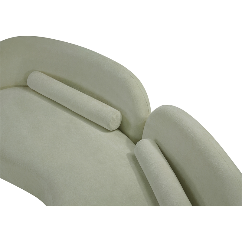 Bowery Hill Contemporary Solid Wood Frame Soft Mint Chenille Fabric Sofa