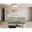 Bowery Hill Contemporary Solid Wood Frame Soft Mint Chenille Fabric Sofa