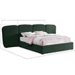 Bowery Hill Contemporary Green Boucle Durable Fabric King Bed