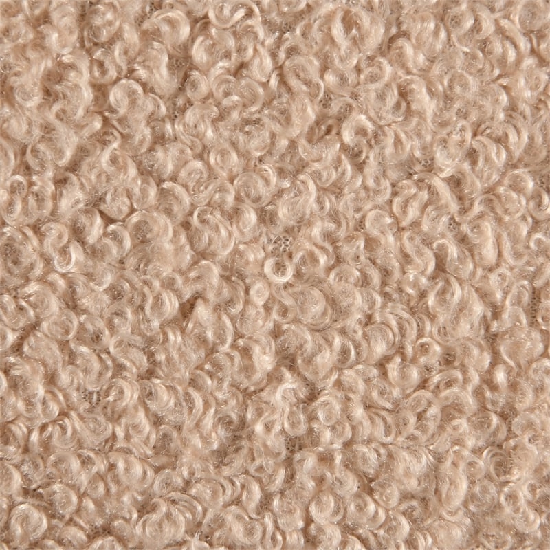 Bowery Hill Contemporary Soft Plush Beige Teddy Fabric Full Bed