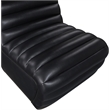 Bowery Hill Contemporary Deep Channel Tufted Soft Black n Leather Accent Chair