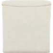 Bowery Hill Contemporary Deep Channel Tufted Soft Cream n Leather Accent Chair