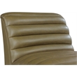 Bowery Hill Contemporary Deep Channel Tufted Soft Olive n Leather Accent Chair