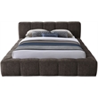 Bowery Hill Contemporary Soft Brown Chenille Fabric Full Bed