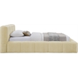 Bowery Hill Contemporary Soft Beige Chenille Fabric Twin Bed