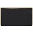 Bowery Hill Contemporary Soft Beige Chenille Fabric Twin Bed