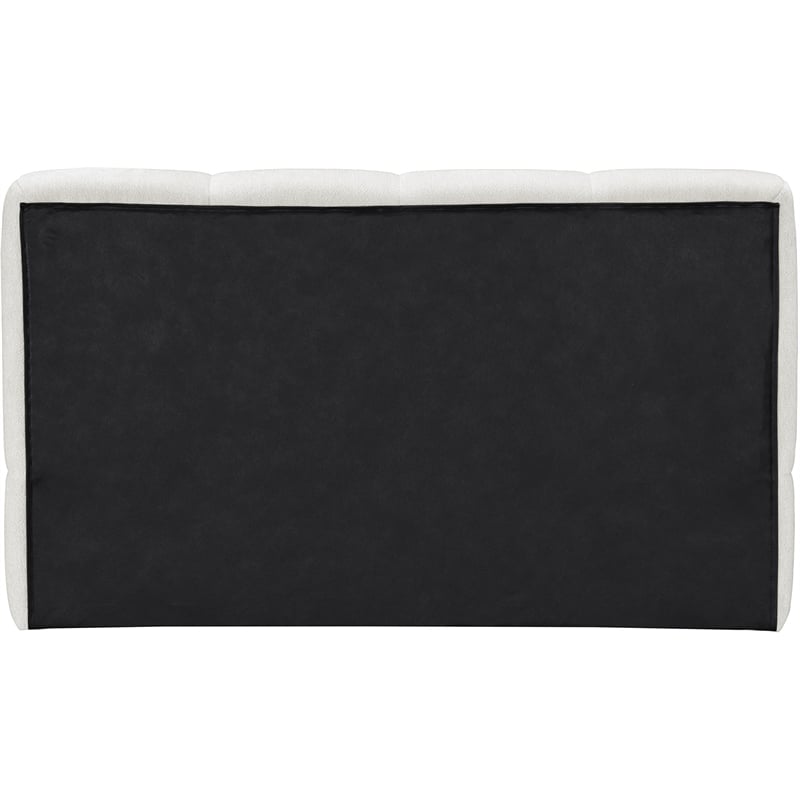 Bowery Hill Contemporary Soft Cream Chenille Fabric Twin Bed