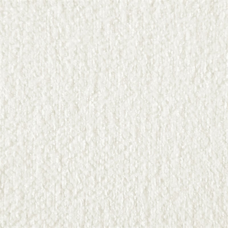 Bowery Hill Contemporary Soft Cream Chenille Fabric Twin Bed