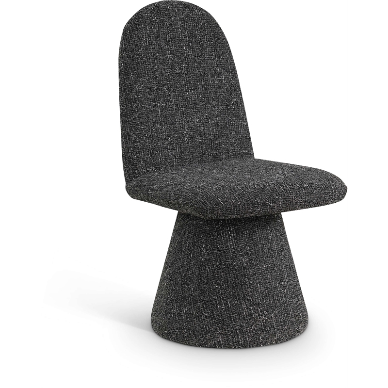 Bowery Hill Contemporary Black Fabric Dining Chair (Set of 2)