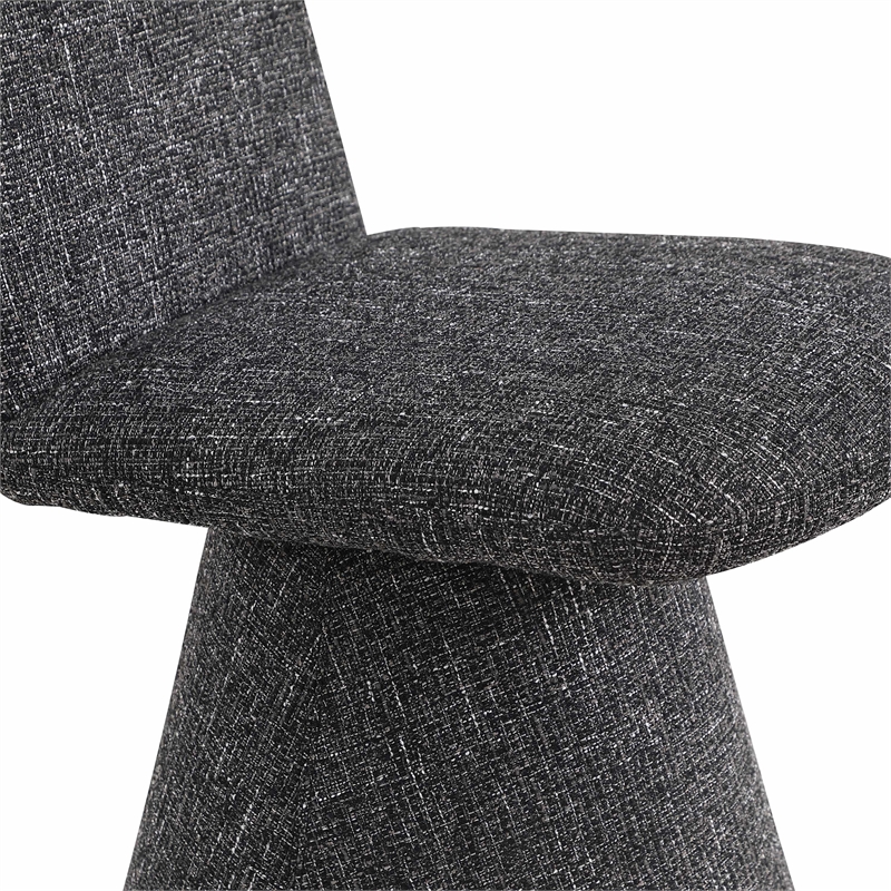 Bowery Hill Contemporary Black Fabric Dining Chair (Set of 2)