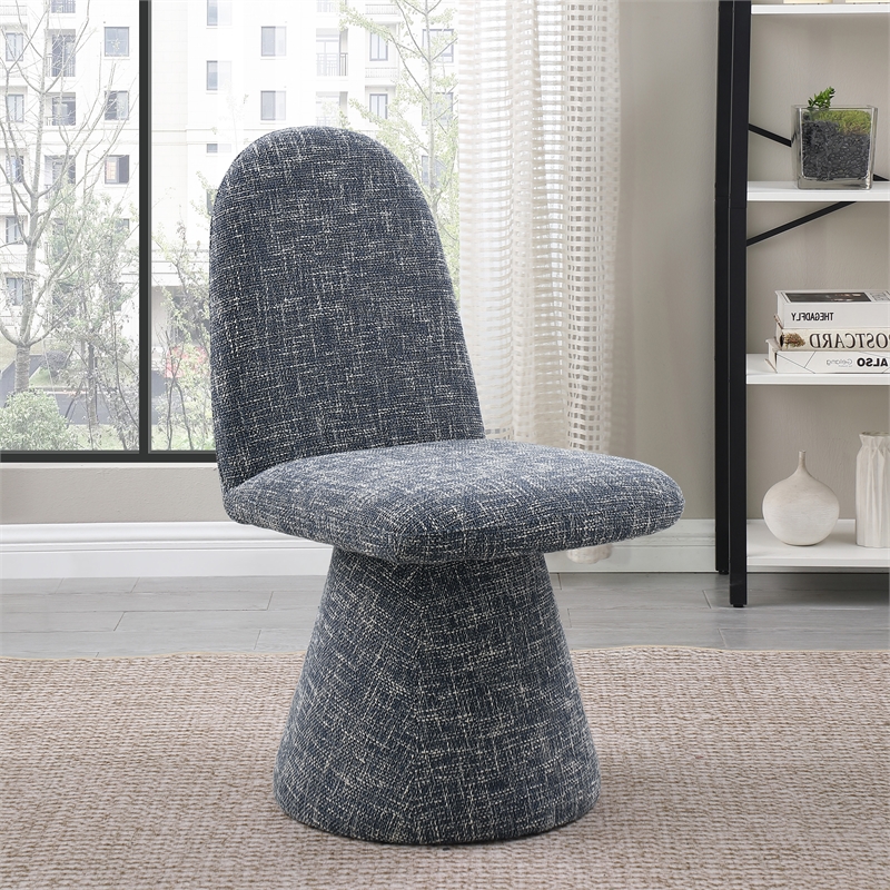 Bowery Hill Contemporary Blue Fabric Dining Chair (Set of 2)