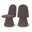 Bowery Hill Contemporary Brown Fabric Dining Chair (Set of 2)