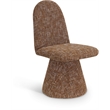 Bowery Hill Contemporary Cognac Fabric Dining Chair (Set of 2)