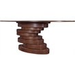 Bowery Hill Modern / Contemporary Oak Wood Veneer Rich Brown Dining Table