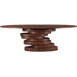 Bowery Hill Modern / Contemporary Oak Wood Veneer Rich Brown Dining Table