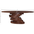 Bowery Hill Modern / Contemporary Oak Wood Veneer Rich Brown Dining Table