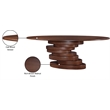 Bowery Hill Modern / Contemporary Oak Wood Veneer Rich Brown Dining Table