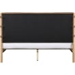 Bowery Hill Contemporary Soft Cognac Vegan Leather Queen Bed